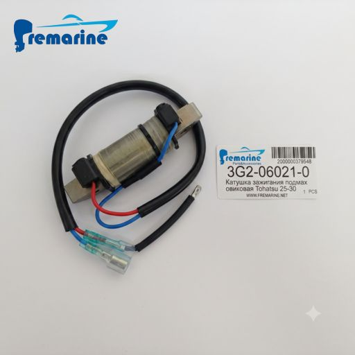 3G2-06021-0 Tohatsu Outboard PART OEM, Outboard Charging Coil/Exciter Stator Coil 2 Stroke 25/30/35/40HP, OBM Supplier PREMARINE